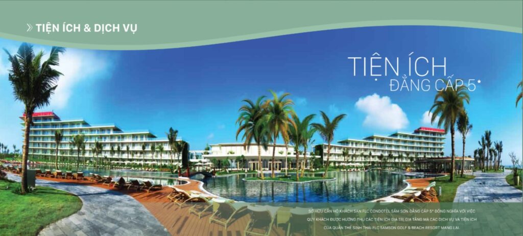 Tiện ích khu khách sạn – resort FLC Sầm Sơn độc lập với tiện ích khu biệt thự cư dân L’amoura